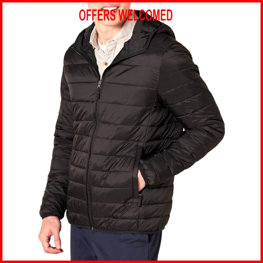 Lightweight Water-Resistant Packable Hooded Puffer Jacket